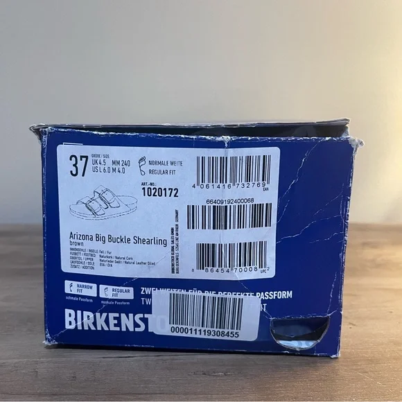 Birkenstock Arizona Big Buckle Shearling Sandals with Habana Oiled Leather - Picture 8 of 9